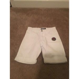 Trukfit Boys White Jean Shorts Zip Button w/Pockets Size 5